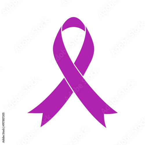Orange ribbon leukemia cancer symbol svg cut file. Isolated vector illustration.