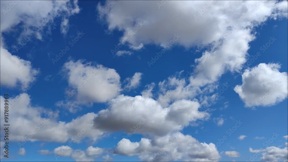 Sky with very bright clouds moving