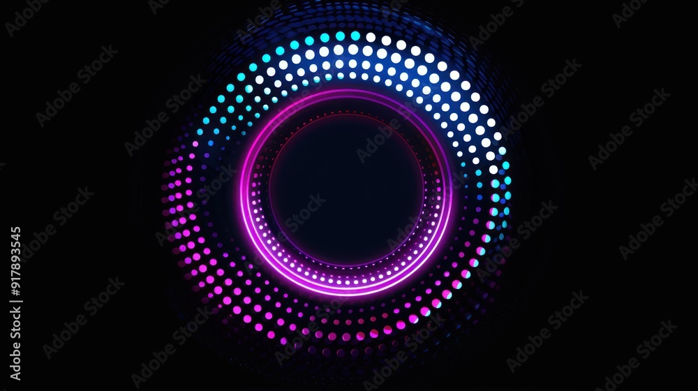 Neon Circle Abstract Background Neon Circle Abstract Background