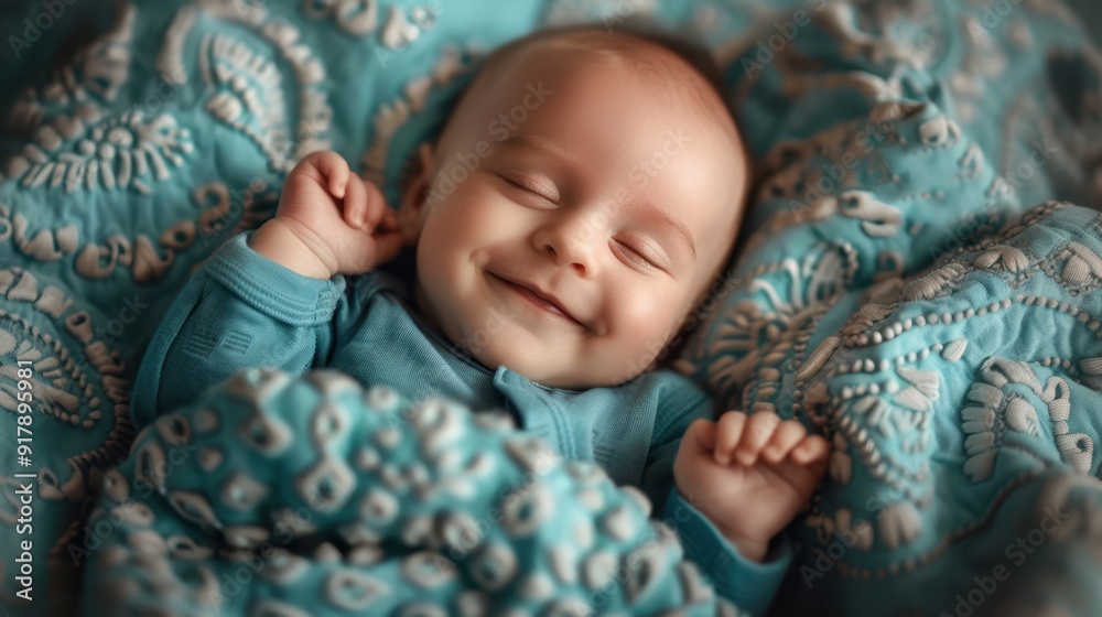 The sleeping smiling baby The sleeping smiling baby