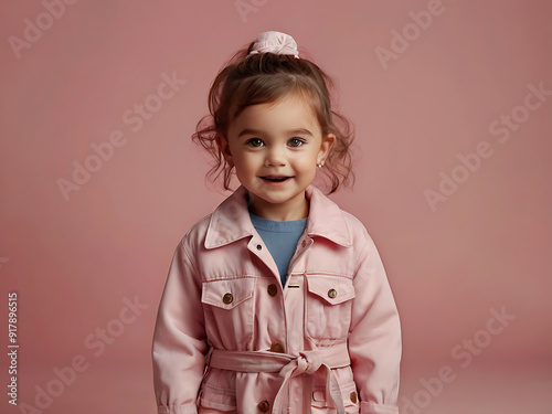 A potrait of cute 5 years child in studio photography, wear cute dress, studio light, 4k HD Photo