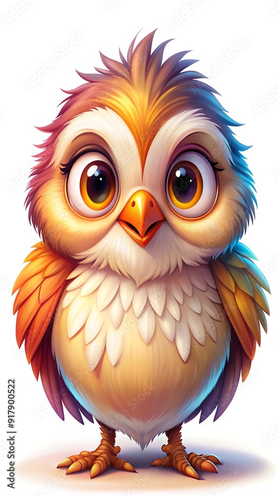 cartoon animal bird toy on a white background cartoon animal bird toy on a white background