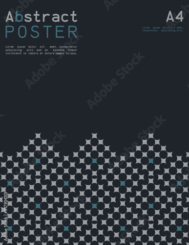 Abstract poster in A4 format with geometric shapes.