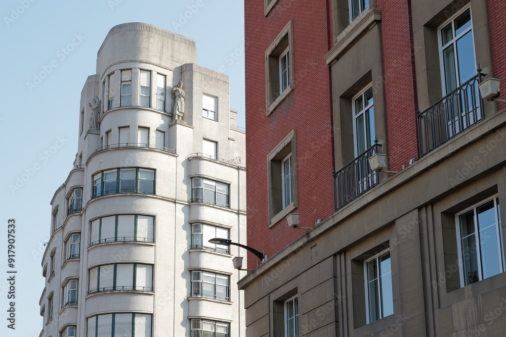 Building in the downtown of the city