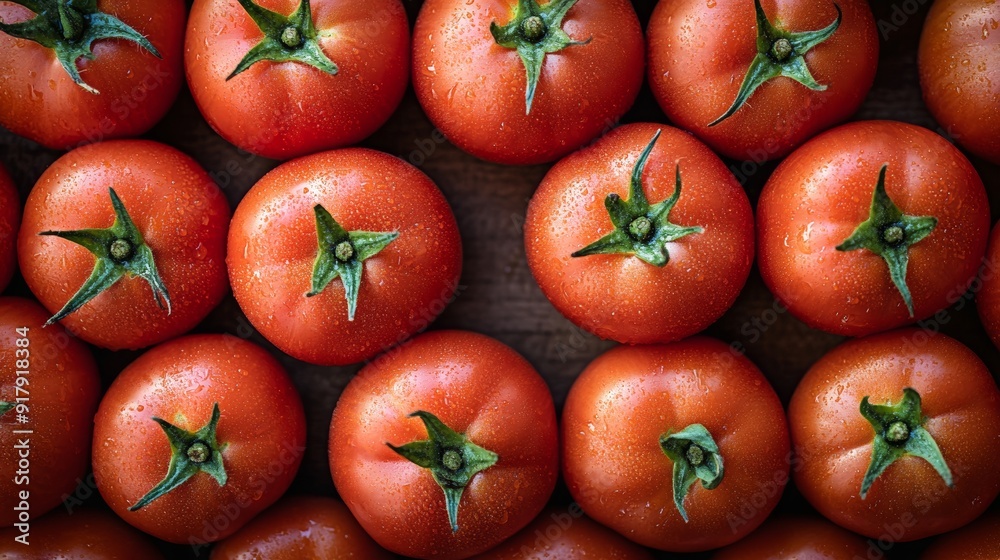 Fresh Tomatoes Overhead Shot for Food and Cooking Concepts Generative AI Fresh Tomatoes Overhead Shot for Food and Cooking Concepts Generative AI