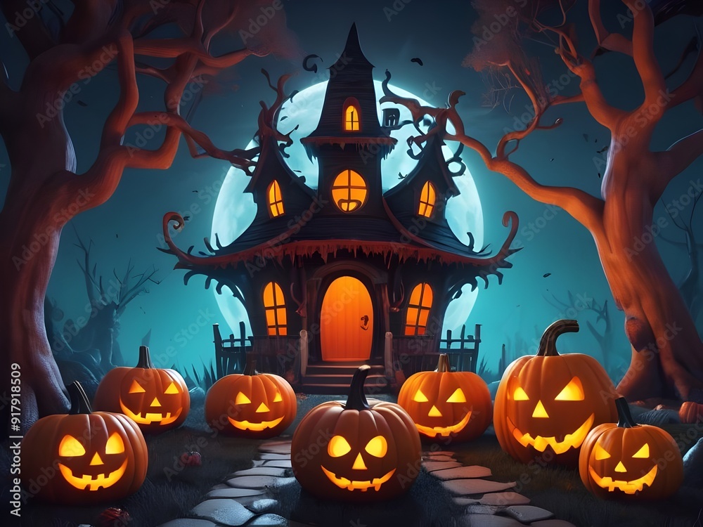 halloween-themed animation with cute and funny creatures halloween-themed animation with cute and funny creatures