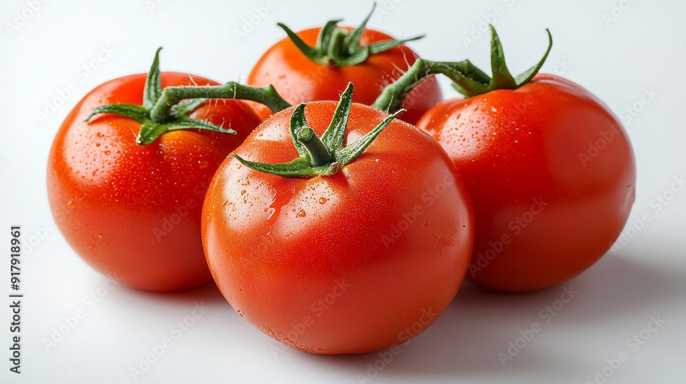 Fresh Tomato Isolated on White Background for Healthy Food or Recipe Use Generative AI Fresh Tomato Isolated on White Background for Healthy Food or Recipe Use Generative AI
