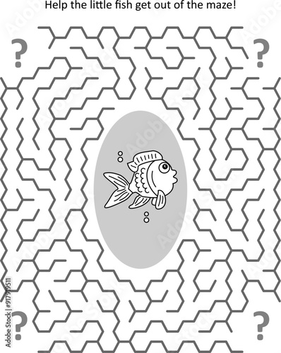 Maze game with little fish
