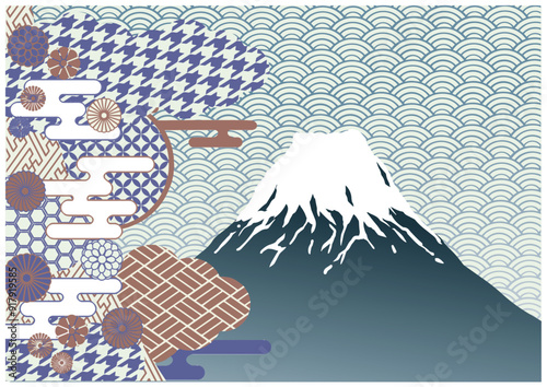 背景と山