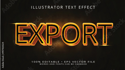 Export typography premium editable text effect