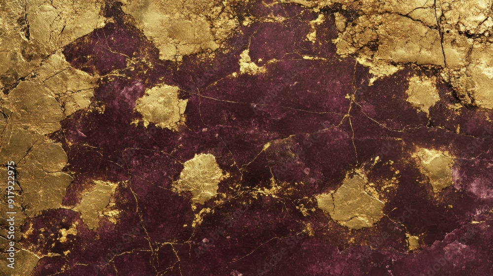 A striking combination of deep purple and vibrant gold textures captures attention with its artistic elegance A striking combination of deep purple and vibrant gold textures captures attention with its artistic elegance