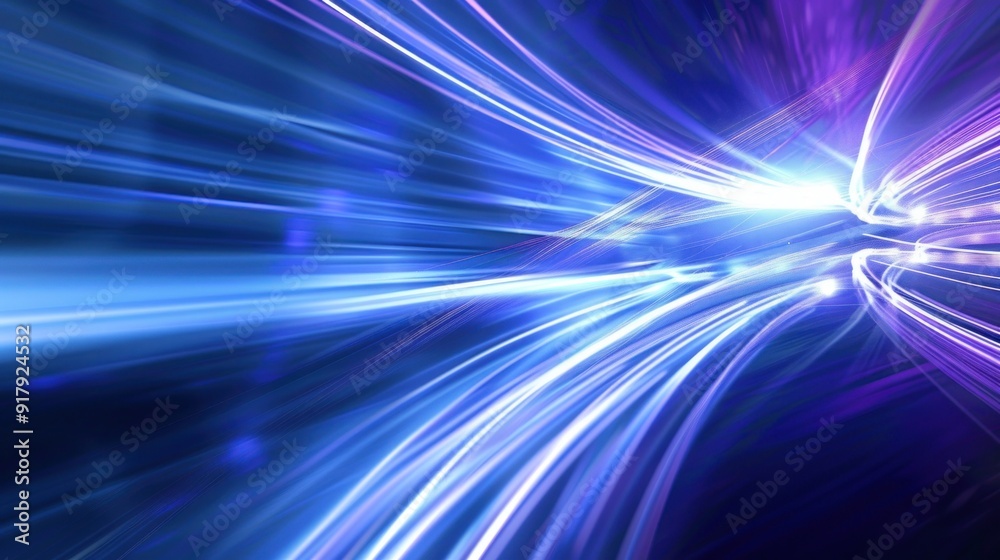 Abstract Blue and Purple Light Streaks