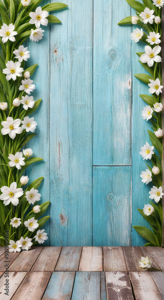 old wooden door with flowers old wooden door with flowers