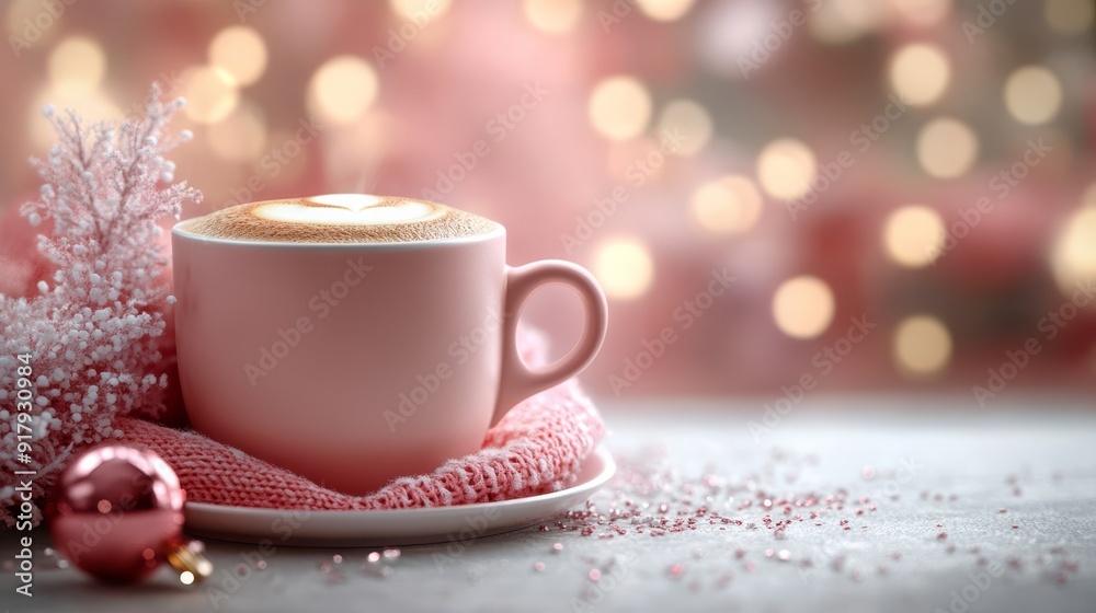 Mini Espresso Cup and Oversized Coffee Mug on Festive Background with Cozy Empty Space for Text Mini Espresso Cup and Oversized Coffee Mug on Festive Background with Cozy Empty Space for Text