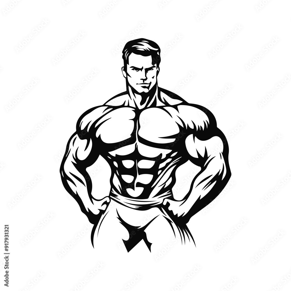 illustration of a bodybuilder illustration of a bodybuilder