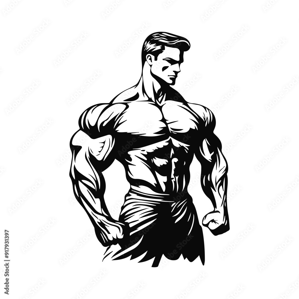 illustration of a bodybuilder illustration of a bodybuilder