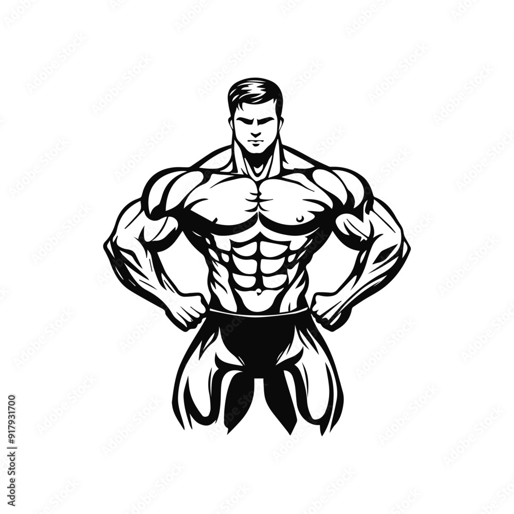 illustration of a bodybuilder illustration of a bodybuilder