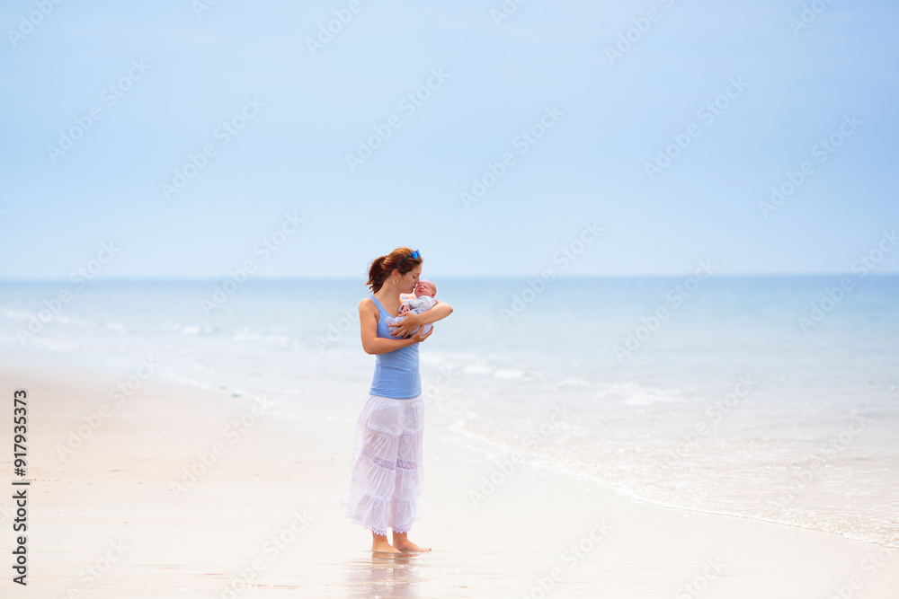 Mother and child on beach. Vacation with baby. Mother and child on beach. Vacation with baby.