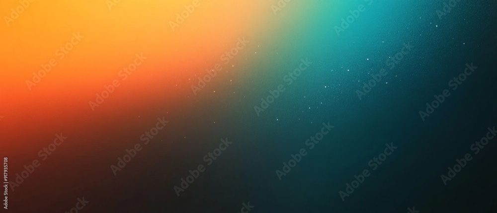 Teal and Orange Gradient. Grainy Texture Poster and Banner Design Teal and Orange Gradient. Grainy Texture Poster and Banner Design