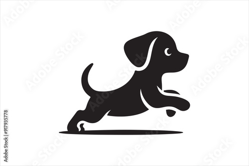 Dog silhouette vector art design