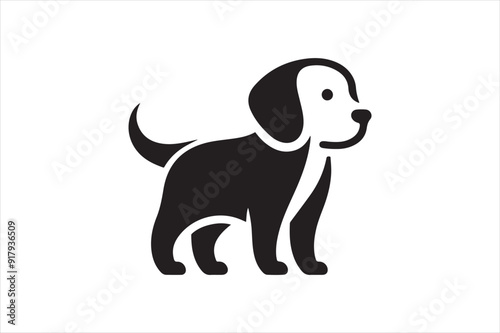 Dog silhouette vector art design