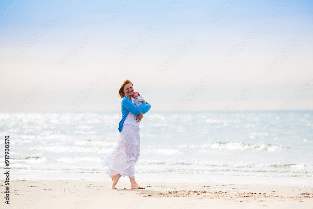 Mother and child on beach. Vacation with baby. Mother and child on beach. Vacation with baby.