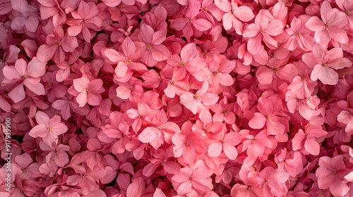 A sea of pink flowers, with delicate blooms and leaves creating a vibrant, eye-catching background.