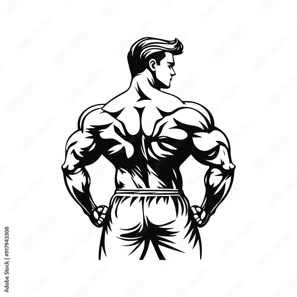 illustration of a bodybuilder illustration of a bodybuilder