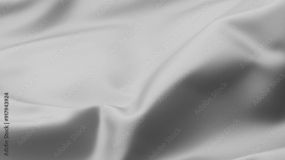 Silver abstract background metal textile waving texture grey silk soft wave cloth satin fabric tissue wavy light gray fluttering fluid aqua backdrop. High-tech 3D render motion animation ads wallpaper