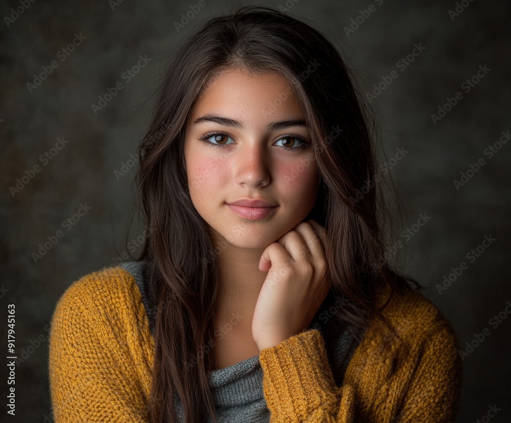 Casual fall fashion studio shoot featuring a young model Casual fall fashion studio shoot featuring a young model