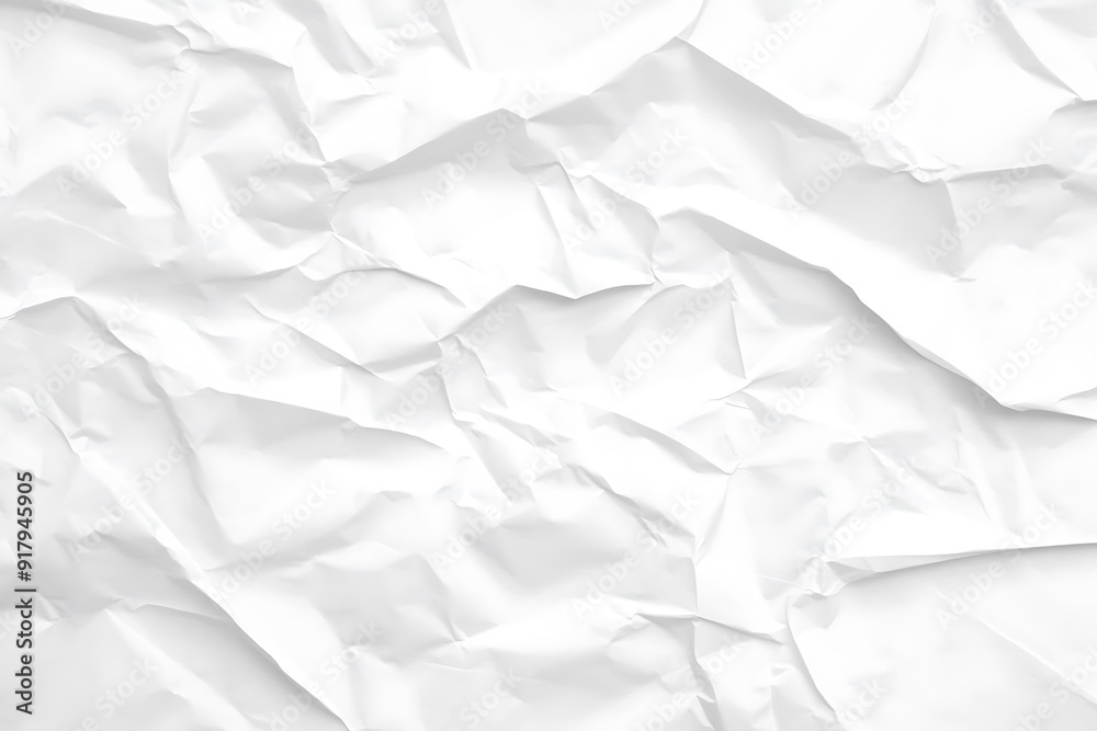 Fototapeta premium The texture of white paper is crumpled Background