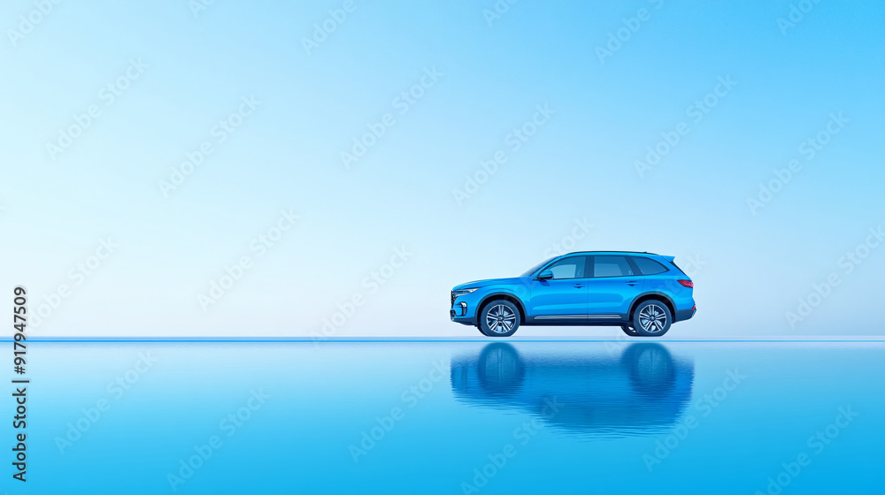 3D car new energy concept tram car insurance model financial illustration 3D car new energy concept tram car insurance model financial illustration