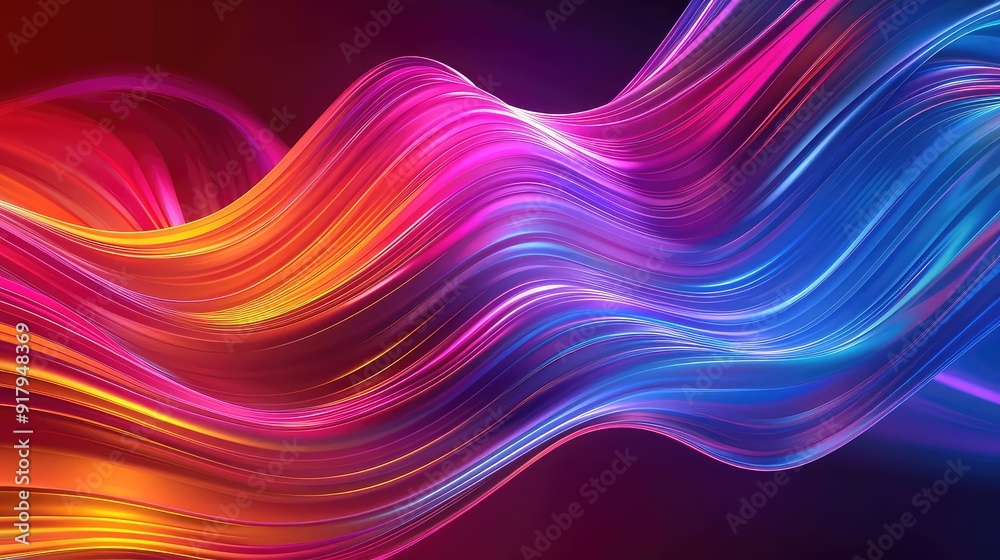 Obraz premium Colorful motion wave abstract background