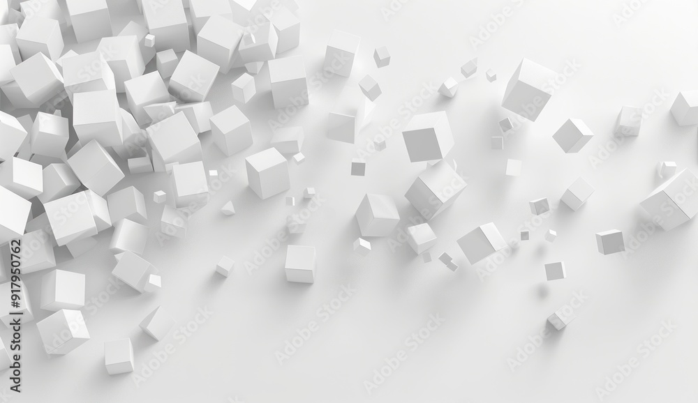 White Cubes Abstract Background White Cubes Abstract Background