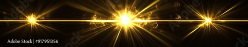 Dynamic Cosmic Eruption: A Radiant Golden Solar Burst on a Black Background with Glaring Digital Flares and Color-Tuned Light Rays.