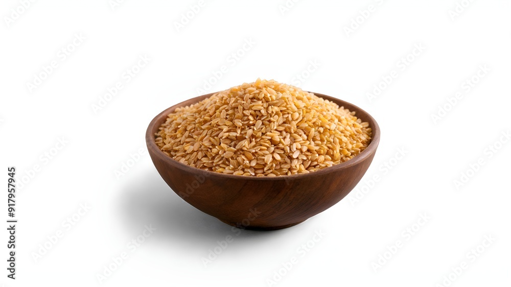 Broken wheat cereal Food Also Know as Bulgur, Dalia or Daliya in Woden bowl Broken wheat cereal Food Also Know as Bulgur, Dalia or Daliya in Woden bowl
