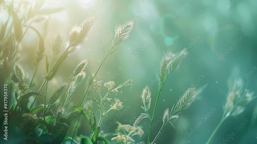 Obraz premium art abstract spring background or summer background with fresh grass