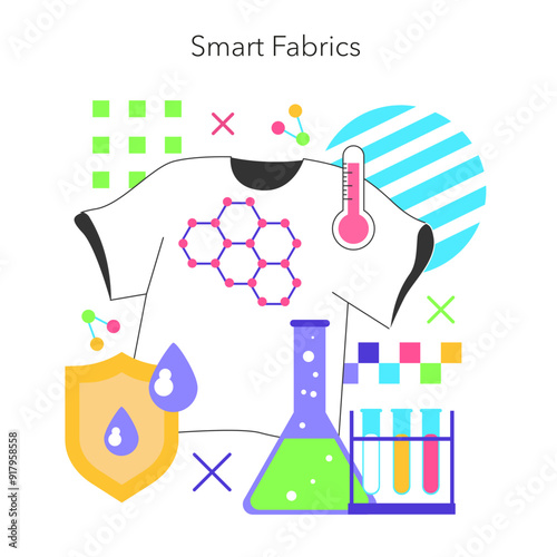 Fashion Tech. Flat Vector Illustration