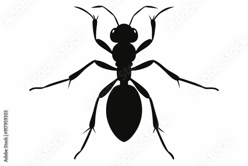Vector illustration of a ant on white background