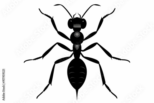 Vector illustration of a ant on white background