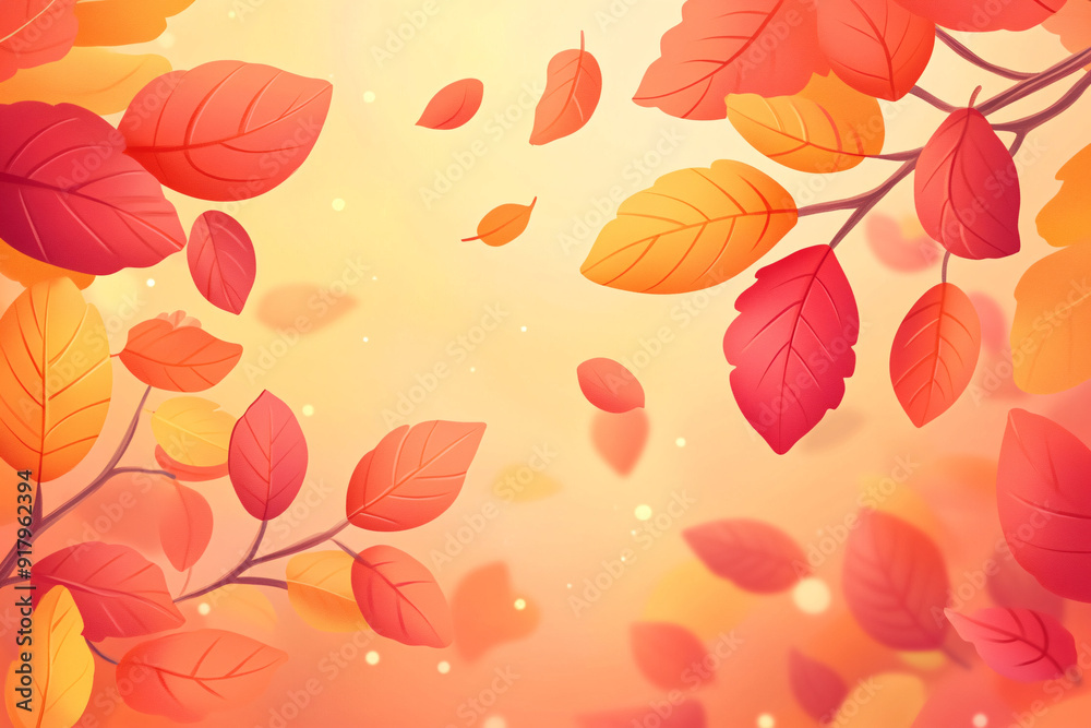 Beginning of Autumn solar term autumn appreciation ginkgo leaves autumn leaves Double Ninth Festival poster illustration Beginning of Autumn solar term autumn appreciation ginkgo leaves autumn leaves Double Ninth Festival poster illustration