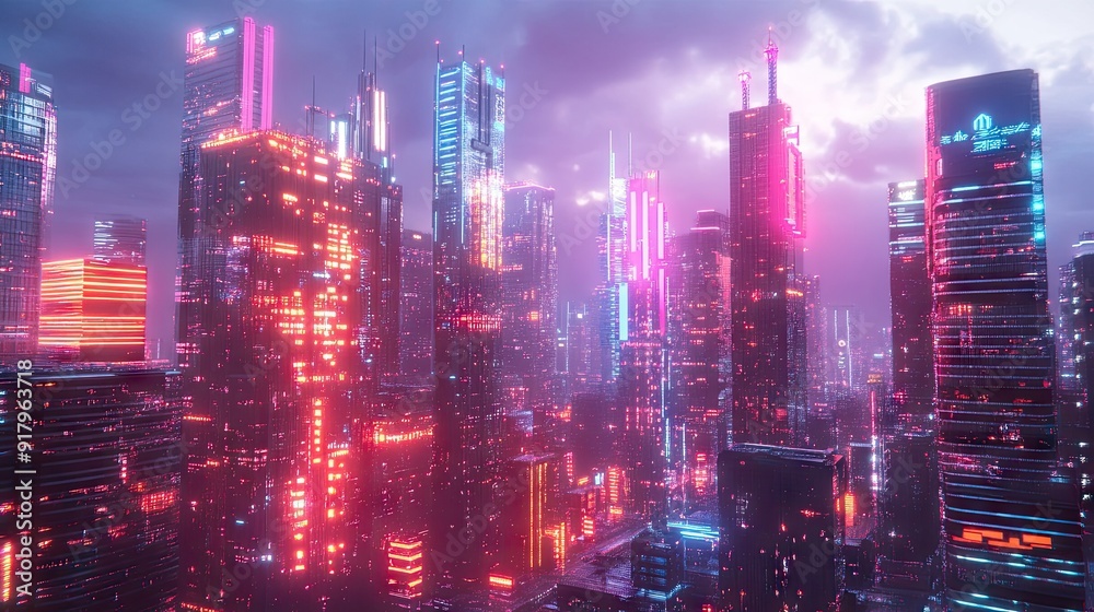 Metaverse city and cyberpunk concept, 3d render Metaverse city and cyberpunk concept, 3d render