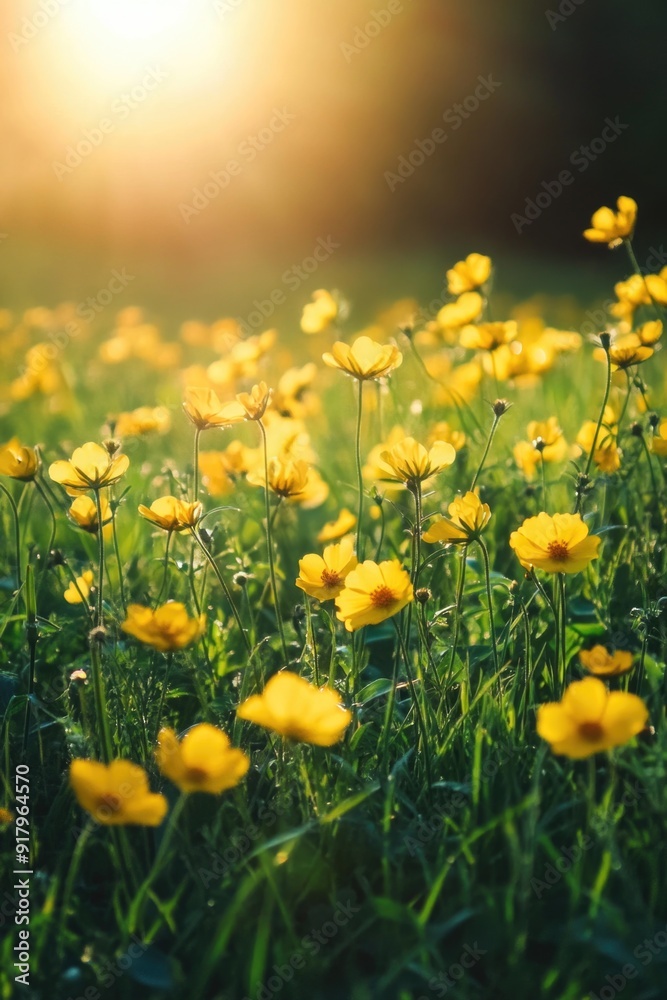 Obraz premium Yellow Flowers Field