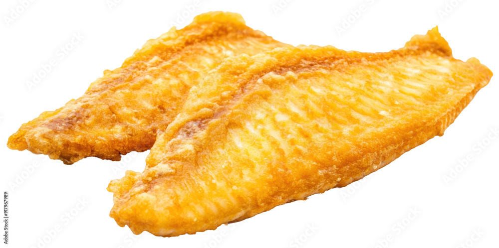 Deep-fried fish fillets, cut out - stock png. Deep-fried fish fillets, cut out - stock png.