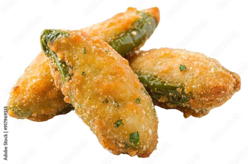 Crispy stuffed jalapeños, cut out - stock png. Crispy stuffed jalapeños, cut out - stock png.