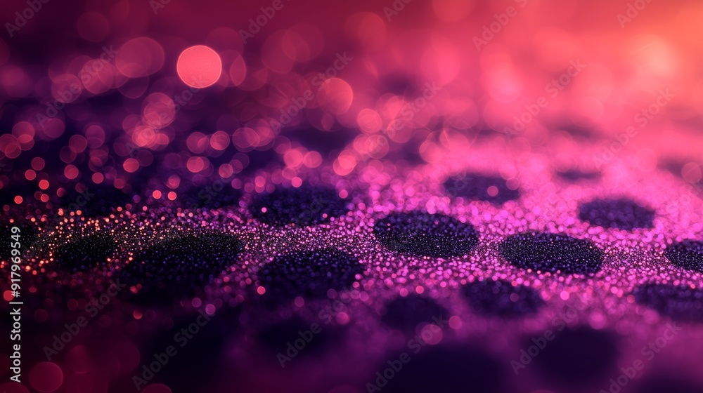 Vibrant purple and pink bokeh leopard print with sparkling dots, abstract shimmering background Vibrant purple and pink bokeh leopard print with sparkling dots, abstract shimmering background