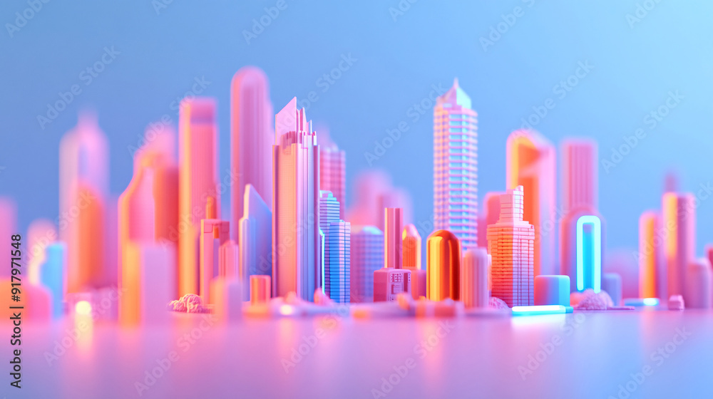 Urban architecture Urban three-dimensional landscape design modern real estate background Urban architecture Urban three-dimensional landscape design modern real estate background
