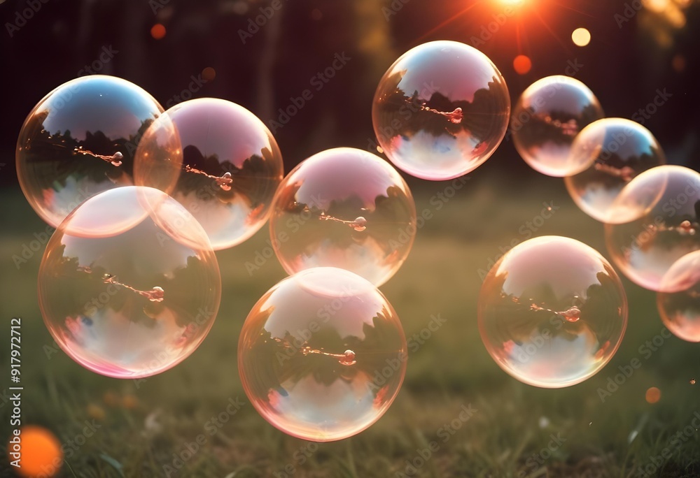 Bubbles floating on a black background with the words bubbles on the bottom