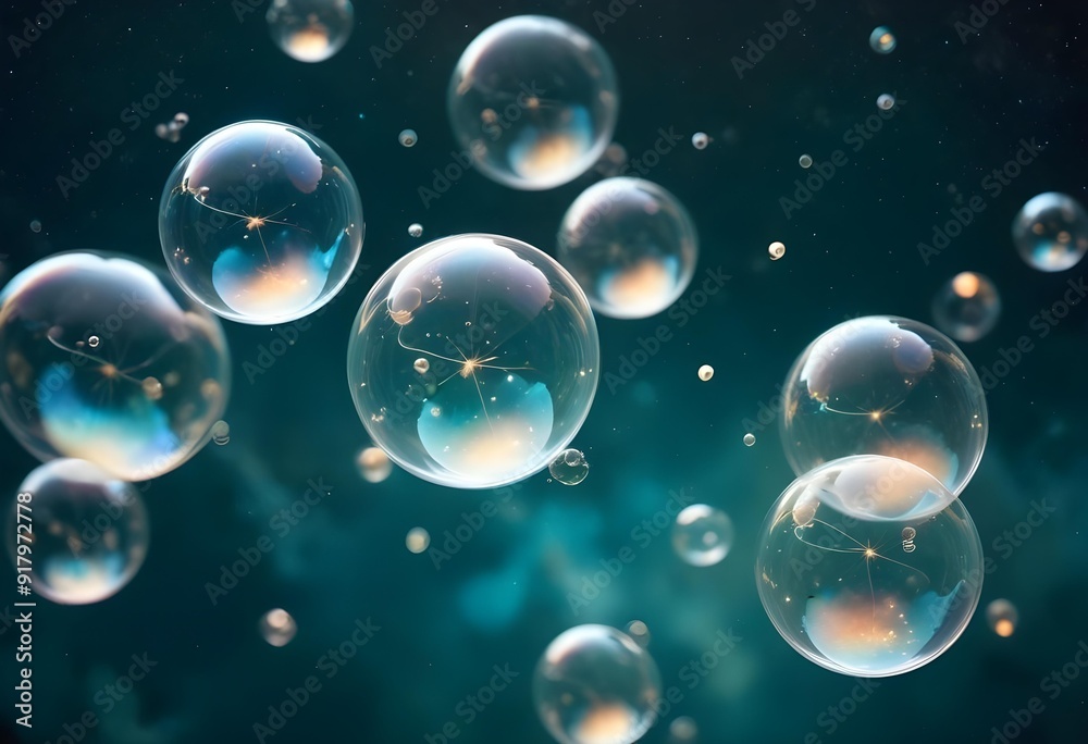 Bubbles floating on a black background with the words bubbles on the bottom Bubbles floating on a black background with the words bubbles on the bottom