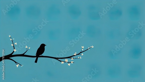 Minimalist bird background photo